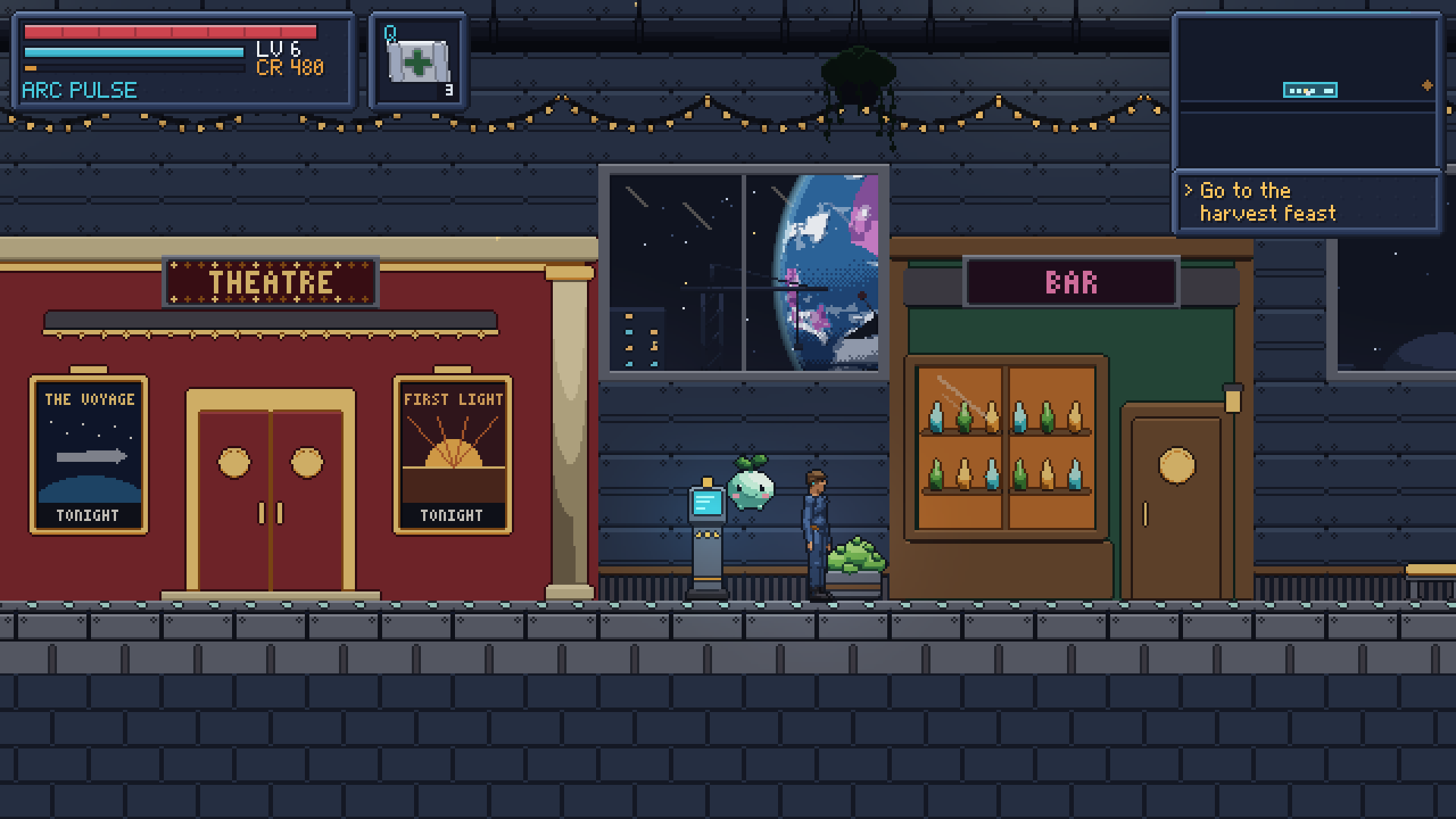 The Entertainment district: the theatre and the bar
