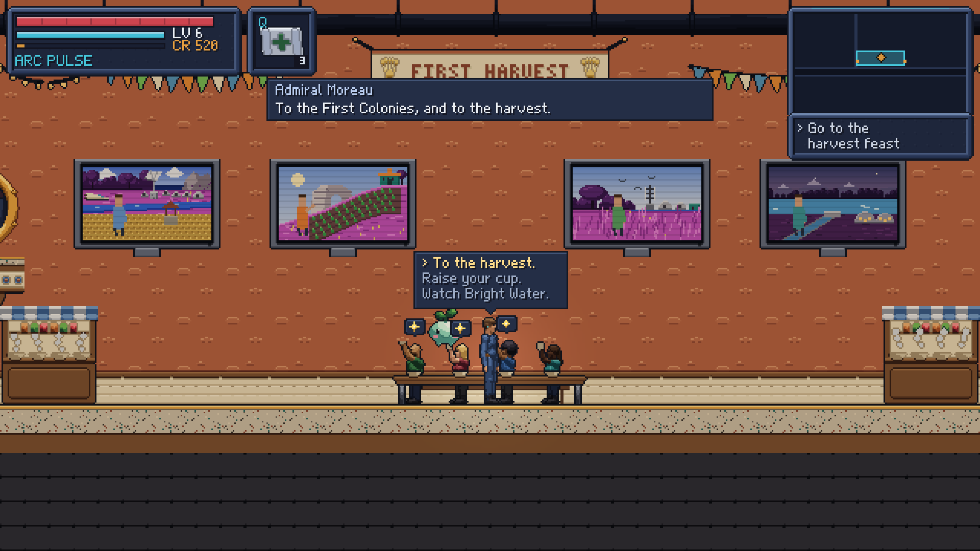 The First Harvest feast: the Admiral's toast and the cadet's reply
