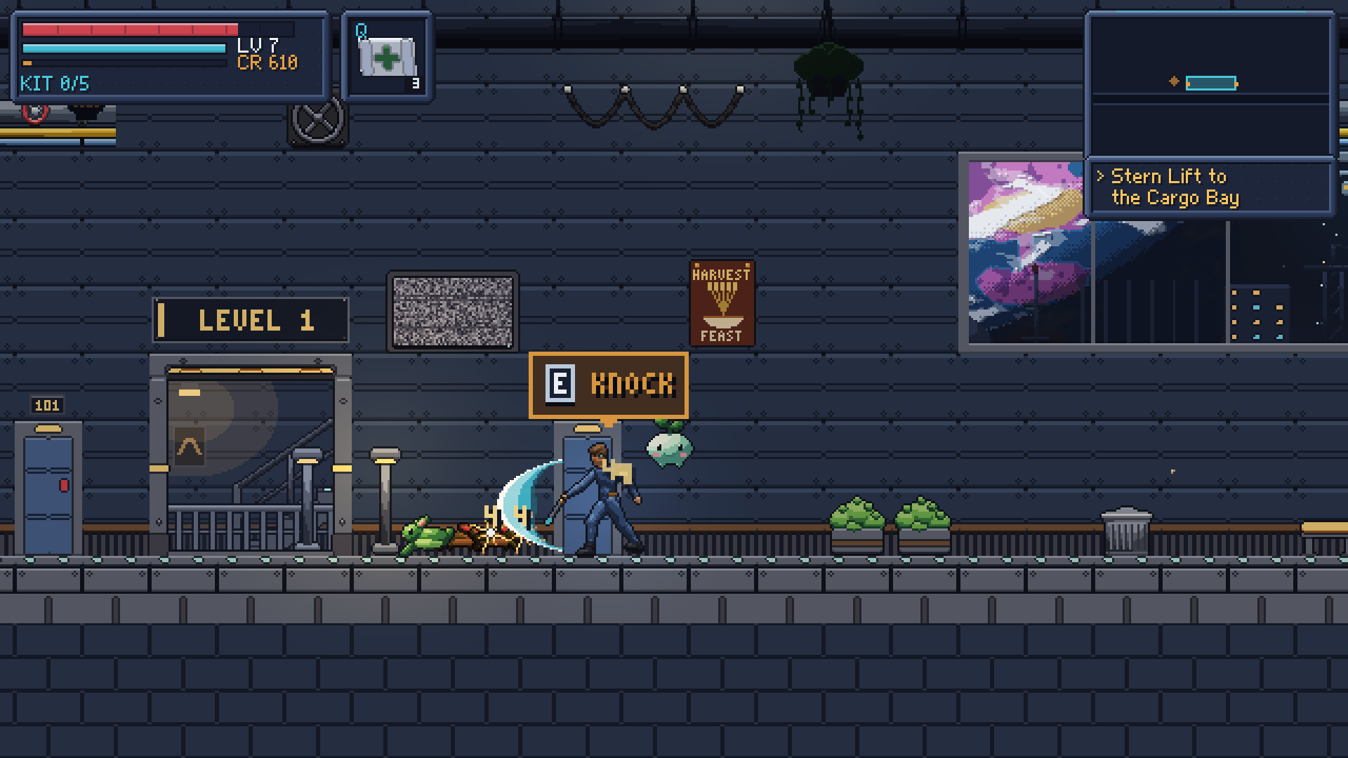 The breach: Nibbets in the residential corridors